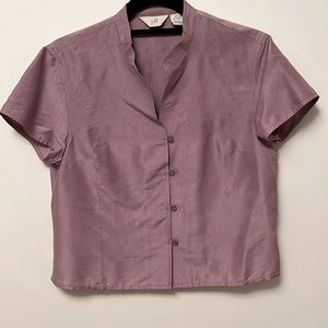 J. Jill Lavender Silk Blouse